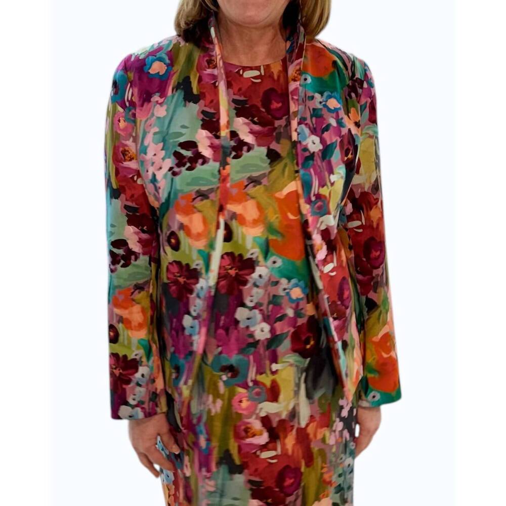 NEW ESTELLE AND FINN vibrant floral jacket in multi